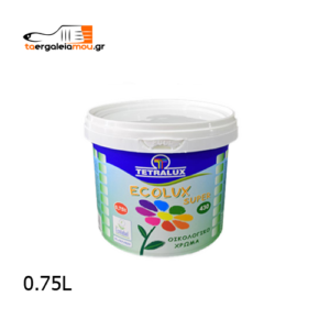 Tetralux Πλαστικό Οικολογικό Χρώμα Ecolux Super 0,75lt -taergaleiamou.gr