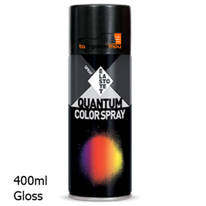 Spray Ral 9005 black gloss quantum ακρυλικό χρώμα 400ml Elastotet-taergaleiamou.gr