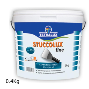 Tetralux έτοιμος ακρυλικός στόκος σπατουλαρίσματος Stuccolux fine 0,400kg taergaleiamou.gr